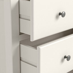 Roseland Furniture Celine Coconut White Oak Top 6 Drawer Chest - thumbnail 7
