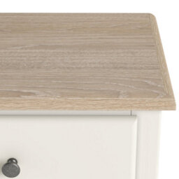 Roseland Furniture Celine Coconut White Oak Top 6 Drawer Chest - thumbnail 5