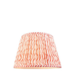 Loops Handcrafted Coral Pink Tapered Cylinder Lamp Shade - 35Cm Pleated Design For Elegant Home Décor - thumbnail 1
