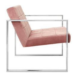 Orsina Pink Velvet Cocktail Chair, Easy To Adjust Comfy Chair, Effortless Cleaning Small Chair - thumbnail 4