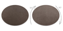 RugsX Eton Plus Circle Carpet Mocca Melange Brown Beige Circle 200 Cm - thumbnail 3