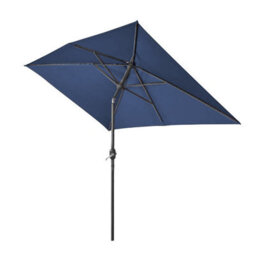 Rinse Bathrooms Outdoor Patio Garden Parasol 3X2M Sun Shade Umbrella Canopy W/crank Tilt Uv Protection Blue - thumbnail 3