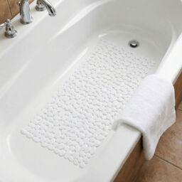 GoodHome Koros White Pebbles Rectangular Bath & Shower Mat (L)70Cm (W)33Cm - thumbnail 7