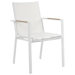 Beliani Set Of 4 Garden Chairs Busseto Metal White - thumbnail 5