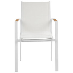 Beliani Set Of 4 Garden Chairs Busseto Metal White - thumbnail 6