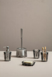 Orsina Dow Grey Acrylic Toilet Brush Holder - thumbnail 3