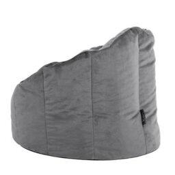 icon Sirena Scallop Chair Bean Bag Charcoal Grey Velvet Bean Bags - thumbnail 8