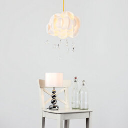 Valuelights Marissa Chrome Table Lamp With White Faux Silk Shade - thumbnail 5