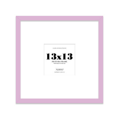 "13X13"" Lilac Picture Frame - 13X13"" Square Frame With 9X9"" Mount For 13X13""/9X9"" Pictures Vintage Style Thin Edge, 1 Pack" - image 1