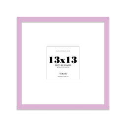 "13X13"" Lilac Picture Frame - 13X13"" Square Frame With 9X9"" Mount For 13X13""/9X9"" Pictures Vintage Style Thin Edge, 1 Pack" - thumbnail 1