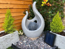 Outdoor Living UK Abstract Flame Contemporary Solar Water Feature - thumbnail 2