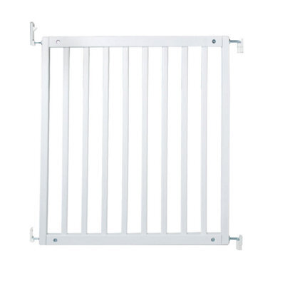 Safetots Simply Secure Wooden Gate, 72Cm - 79Cm, White, Wooden Stair Gate, Screw Fit Baby Gate, Safety Barrier - image 1