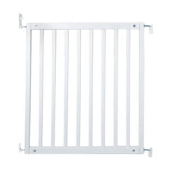 Safetots Simply Secure Wooden Gate, 72Cm - 79Cm, White, Wooden Stair Gate, Screw Fit Baby Gate, Safety Barrier