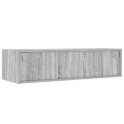 Berkfield Durable Tv Cabinet With Led Lights Grey Sonoma 100X35.5X25 Cm - thumbnail 9