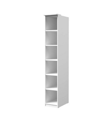 Arte Optima 15 Bookcase - Slim White Matt Design With Led Option - W350mm X H2170mm X D630mm