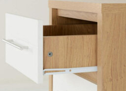 Seconique Seville 5 Drawer Chest Oak And White - thumbnail 7