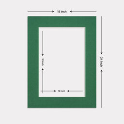 Ak Frames 24X18 Emerald Picture Mounts To Fit 18X12 Aperture Size - Mount Board Only (No Frame Included) - thumbnail 3