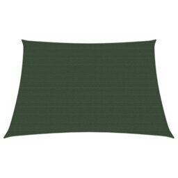 Berkfield Sunshade Sail 160 G/m2 Dark Green 3/4X2 M Hdpe - thumbnail 1