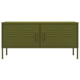 Vidaxl Tv Cabinet Olive Green 105X35X50 Cm Steel - thumbnail 3
