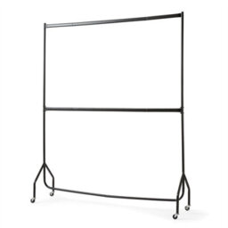 House Of Home 6Ft Long X 7Ft Two Tier Heavy Duty Clothes Rail Garment Hanging Rack In Black - thumbnail 7