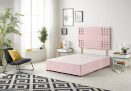 Somnior Beds Somnior Flexby Plush Pink Divan Base With Headboard - Super King - thumbnail 1