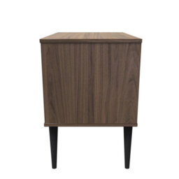 Fuji 2 Drawer Side Table In Carini Walnut (Ready Assembled) - thumbnail 4