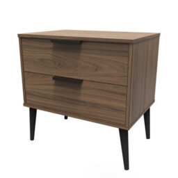 Fuji 2 Drawer Side Table In Carini Walnut (Ready Assembled) - thumbnail 5