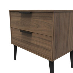 Fuji 2 Drawer Side Table In Carini Walnut (Ready Assembled) - thumbnail 7