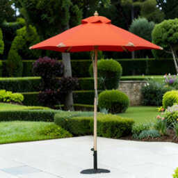 Garden Market Place The Garden Marketplace 2M Premium Hardwood Garden Parasol Umbrella Terracotta - thumbnail 6