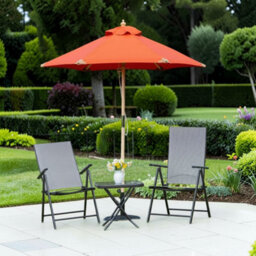 Garden Market Place The Garden Marketplace 2M Premium Hardwood Garden Parasol Umbrella Terracotta - thumbnail 9