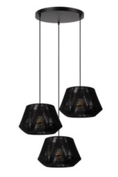 Lucide Jessica Pendant Light Diameter 35.5Cm 3Xe27 - Black - thumbnail 3