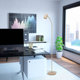 Eglo Carlo Modern Steel Flexible Floor Lamp, Sandy