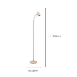 Eglo Carlo Modern Steel Flexible Floor Lamp, Sandy - thumbnail 4