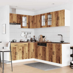 Berkfield 11 Piece Kitchen Cabinet Set Kalmar Old Wood Engineered Wood - thumbnail 3