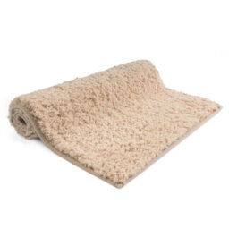 Floordirekt Sky Microfibre Bath Mat Soft 30mm Pile Non Slip Washable Bathroom Rug Beige 95 X 95 X 2 Cm - thumbnail 4