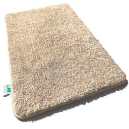 Floordirekt Sky Microfibre Bath Mat Soft 30mm Pile Non Slip Washable Bathroom Rug Beige 95 X 95 X 2 Cm - thumbnail 1