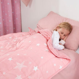 Ohs Star Teddy Fleece Weighted Blanket - Blush, 100 X 150Cm - 3Kg - thumbnail 3