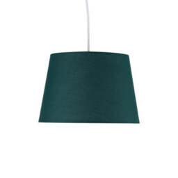 First Choice Lighting Dark Green Cotton 23Cm Tapered Cylinder Pendant Or Lamp Shade - thumbnail 2