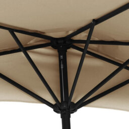 Berkfield Balcony Parasol With Aluminium Pole Taupe 270X135 Cm Half - thumbnail 6