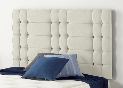 Somnior Beds Somnior  2Ft6 Bliss Small Single 32 Inches Plush Ivory Headboard With Wooden Struts
