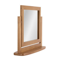 The Furniture Market Rustic Oak Vanity Mirror Adjustable Hinged Dressing Table Mirror Solid Oak Frame With Satin Finish Durable Timeless Country Style - thumbnail 7