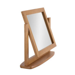 The Furniture Market Rustic Oak Vanity Mirror Adjustable Hinged Dressing Table Mirror Solid Oak Frame With Satin Finish Durable Timeless Country Style - thumbnail 6