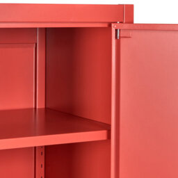 Beliani Red Steel Home Office Storage Cabinet, 2 Doors, 5 Shelves, W90 X D40 X H184Cm - thumbnail 7