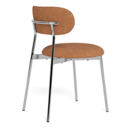 Furniture To Go Lyric Dining Chair In Terracotta Fabric & Chrome Base (Set Of 2) - thumbnail 5
