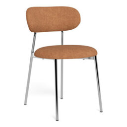 Furniture To Go Lyric Dining Chair In Terracotta Fabric & Chrome Base (Set Of 2) - thumbnail 2