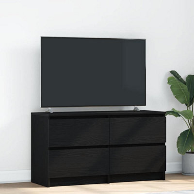 Berkfield Tv Cabinet Black 100X35X54 Cm Engineered Wood - image 1
