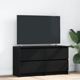 Berkfield Tv Cabinet Black 100X35X54 Cm Engineered Wood - thumbnail 1