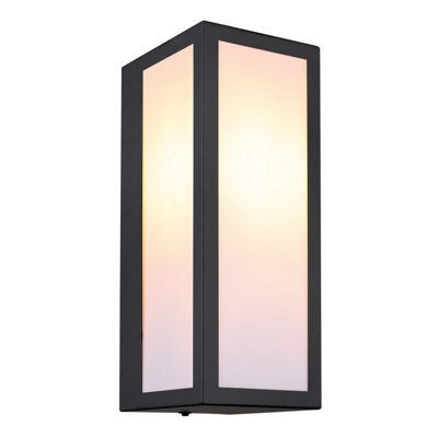 Luminosa Lighting Luminosa Gundula Outdoor Wall Lantern Matt Black Ip44 1X E27 - image 1