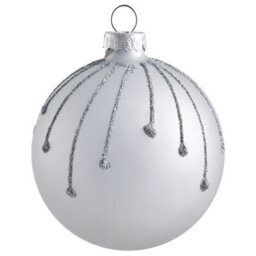 Beliani Set Of 35 Baubles Snowfall Glass Blue - thumbnail 4