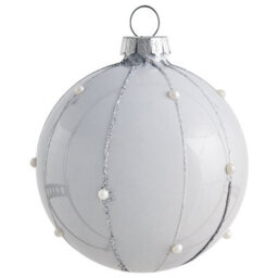 Beliani Set Of 35 Baubles Snowfall Glass Blue - thumbnail 6